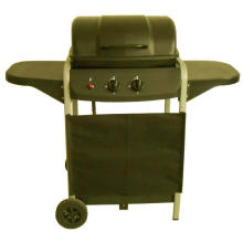 Portable 2 Brenner Gas Grill Barbecue mit Trolley